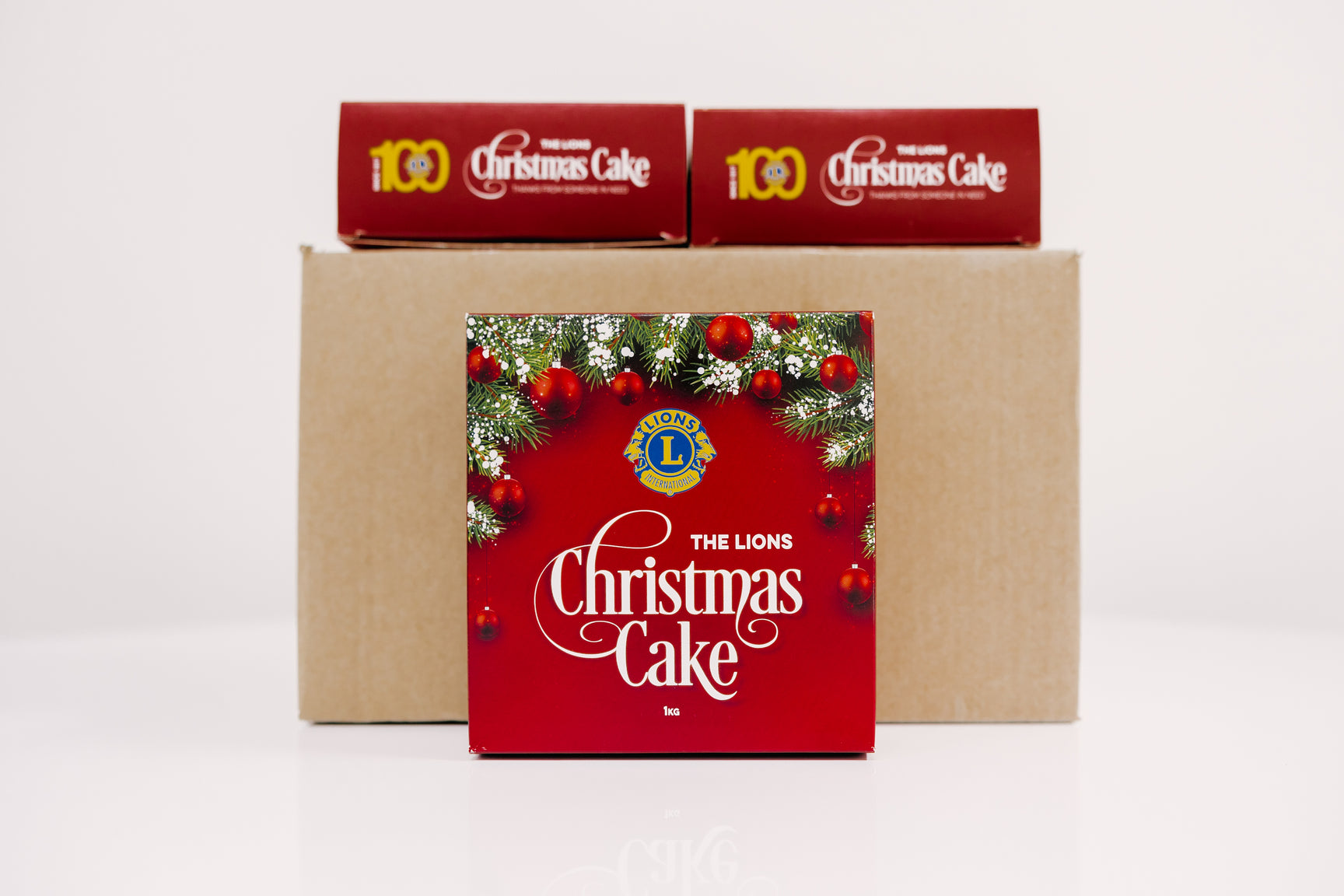 Box of 12 Lions Christmas Cakes Lions Clubs Christmas Cakes